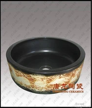 酒店裝飾陶瓷雙層洗臉盆陶瓷藝術(shù)面盆