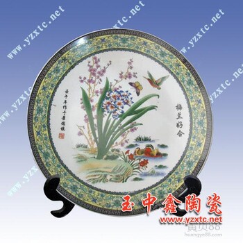 陶瓷纪念盘，陶瓷赏盘，手绘陶瓷摆盘